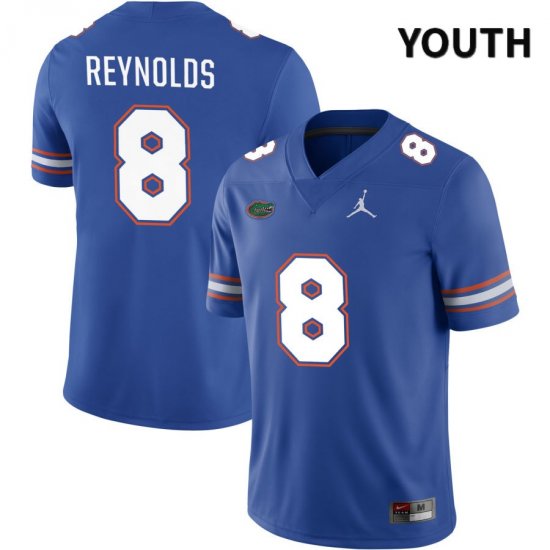 Youth Florida Gators #8 Daejon Reynolds NCAA Jordan Brand Royal NIL 2022 Authentic Stitched College Football Jersey BBP2662WP